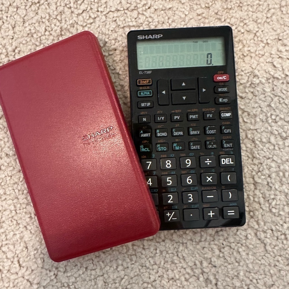 Retro Sharp Calculator with Cover